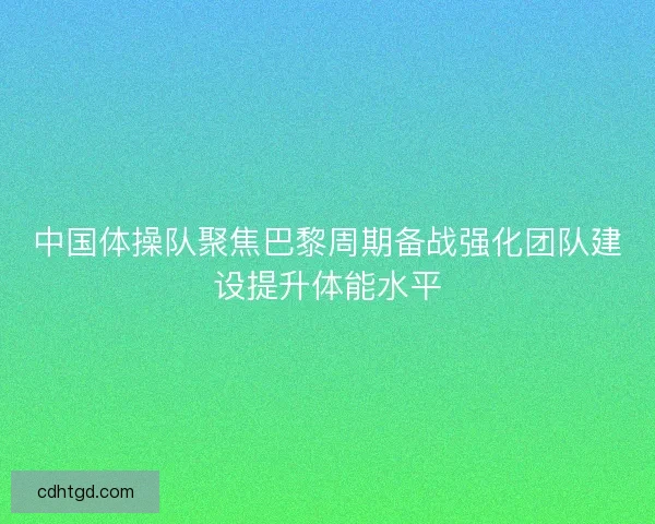 中国体操队聚焦巴黎周期备战强化团队建设提升体能水平